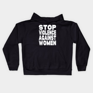 Stop violence against women Kids Hoodie